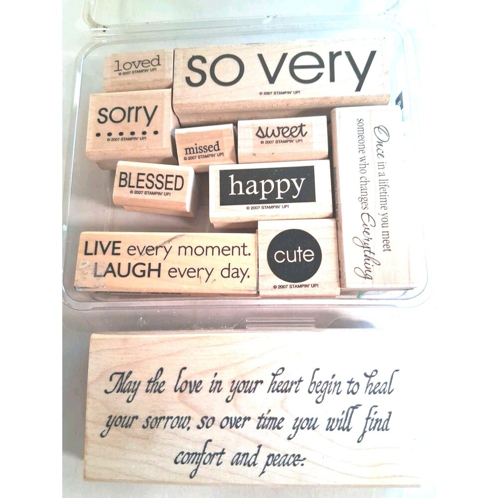 Stampin Up  So Very Set  Stamps ,Bonus 3 Script Stamps Scrapbooking Stamping